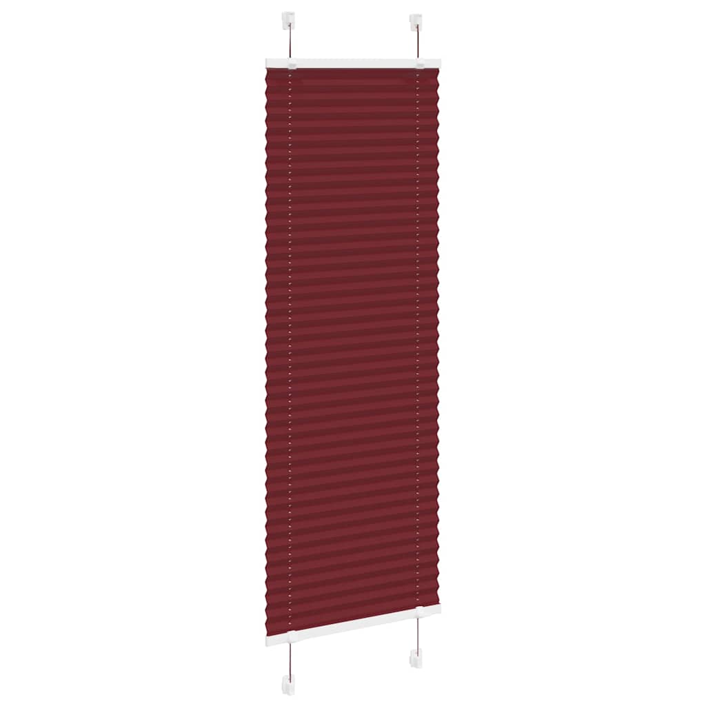 Tenda Plissettata Rosso Bordeaux 40x100 cm Larghezza Tessuto
