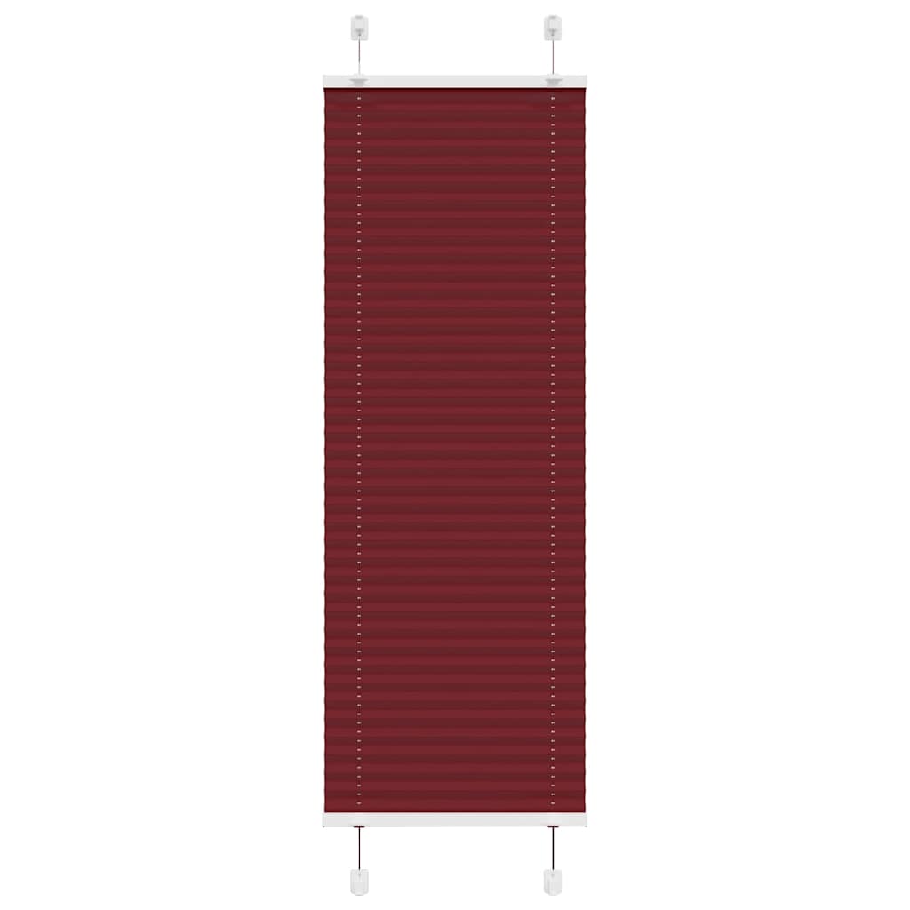 Tenda Plissettata Rosso Bordeaux 50x100 cm Larghezza Tessuto