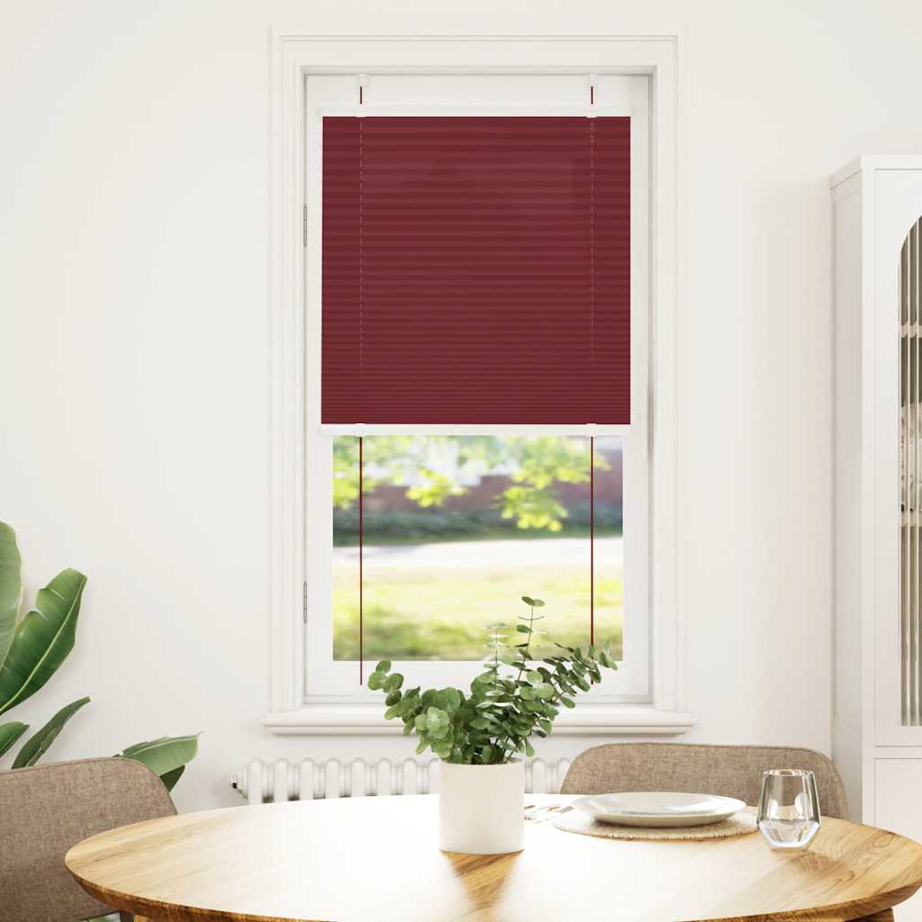Tenda Plissettata Rosso Bordeaux 55x100 cm Larghezza Tessuto