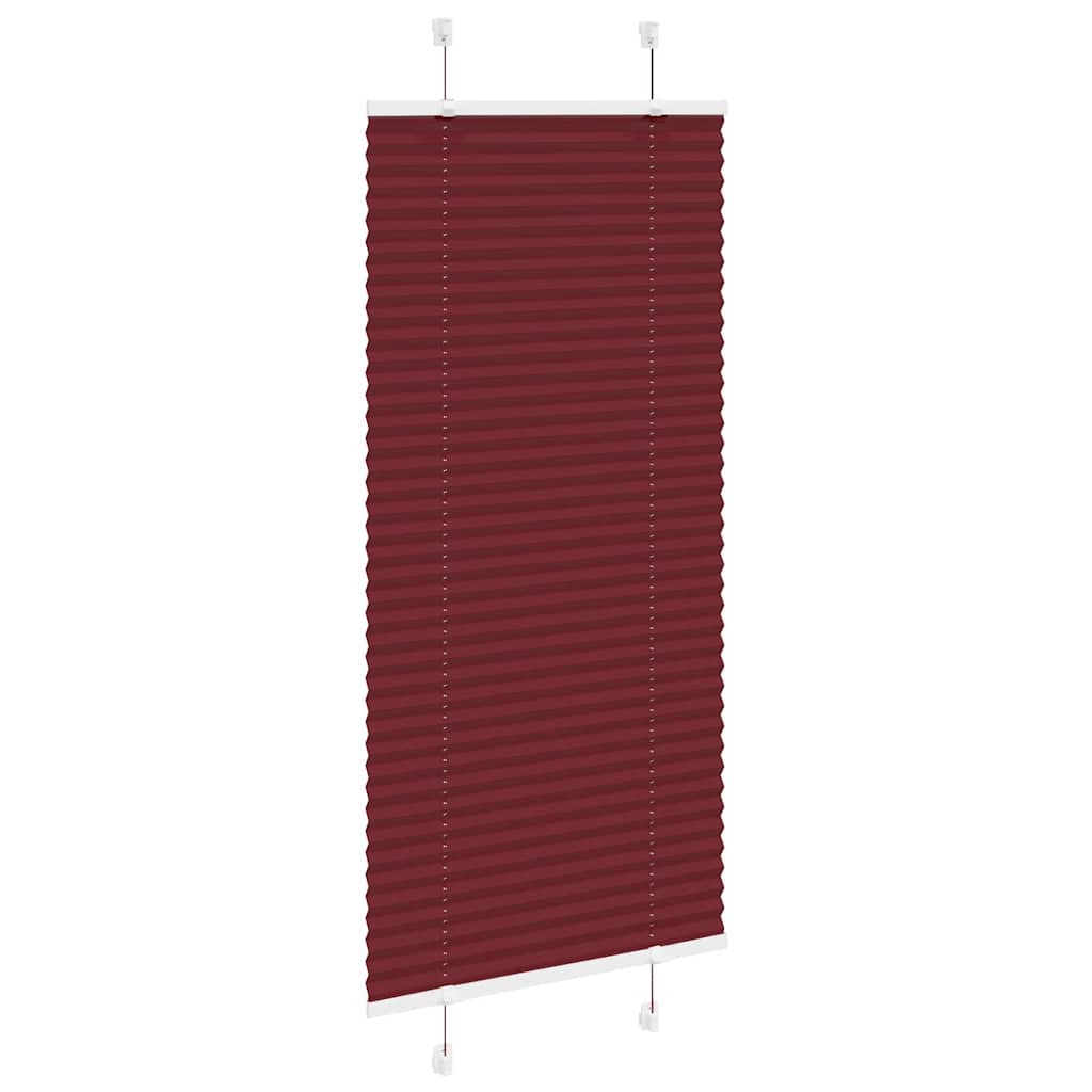 Tenda Plissettata Rosso Bordeaux 60x100 cm Larghezza Tessuto