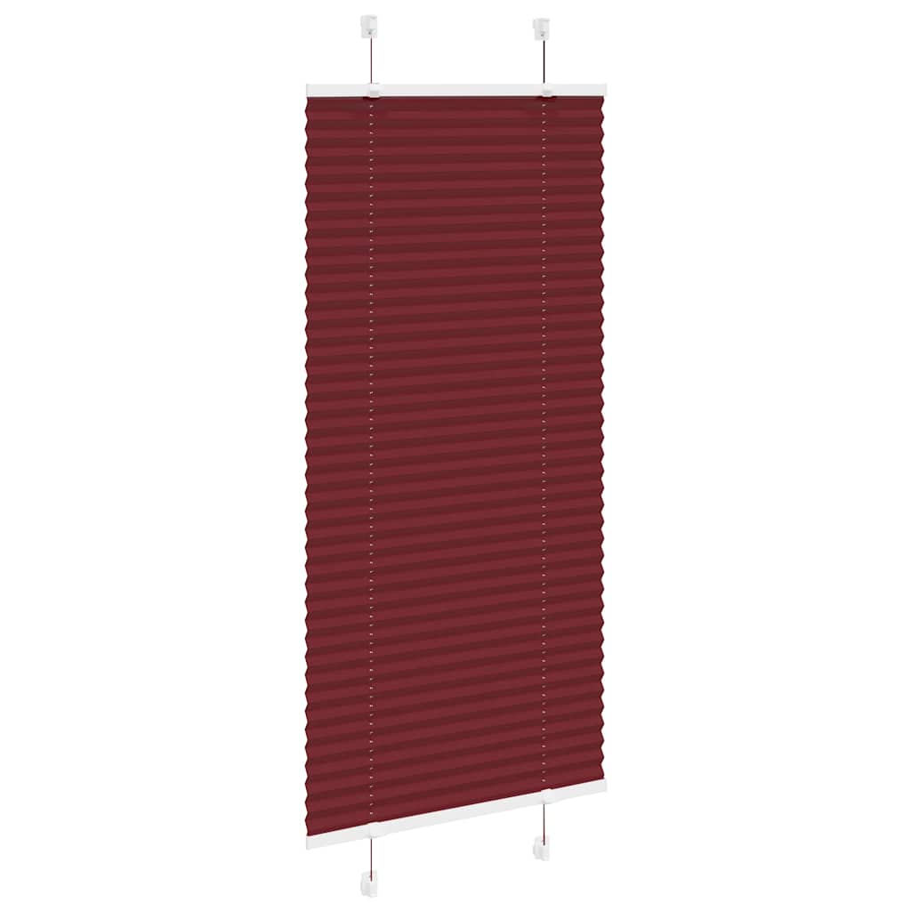 Tenda Plissettata Rosso Bordeaux 65x100 cm Larghezza Tessuto