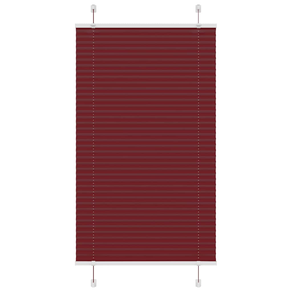Tenda Plissettata Rosso Bordeaux 80x100 cm Larghezza Tessuto
