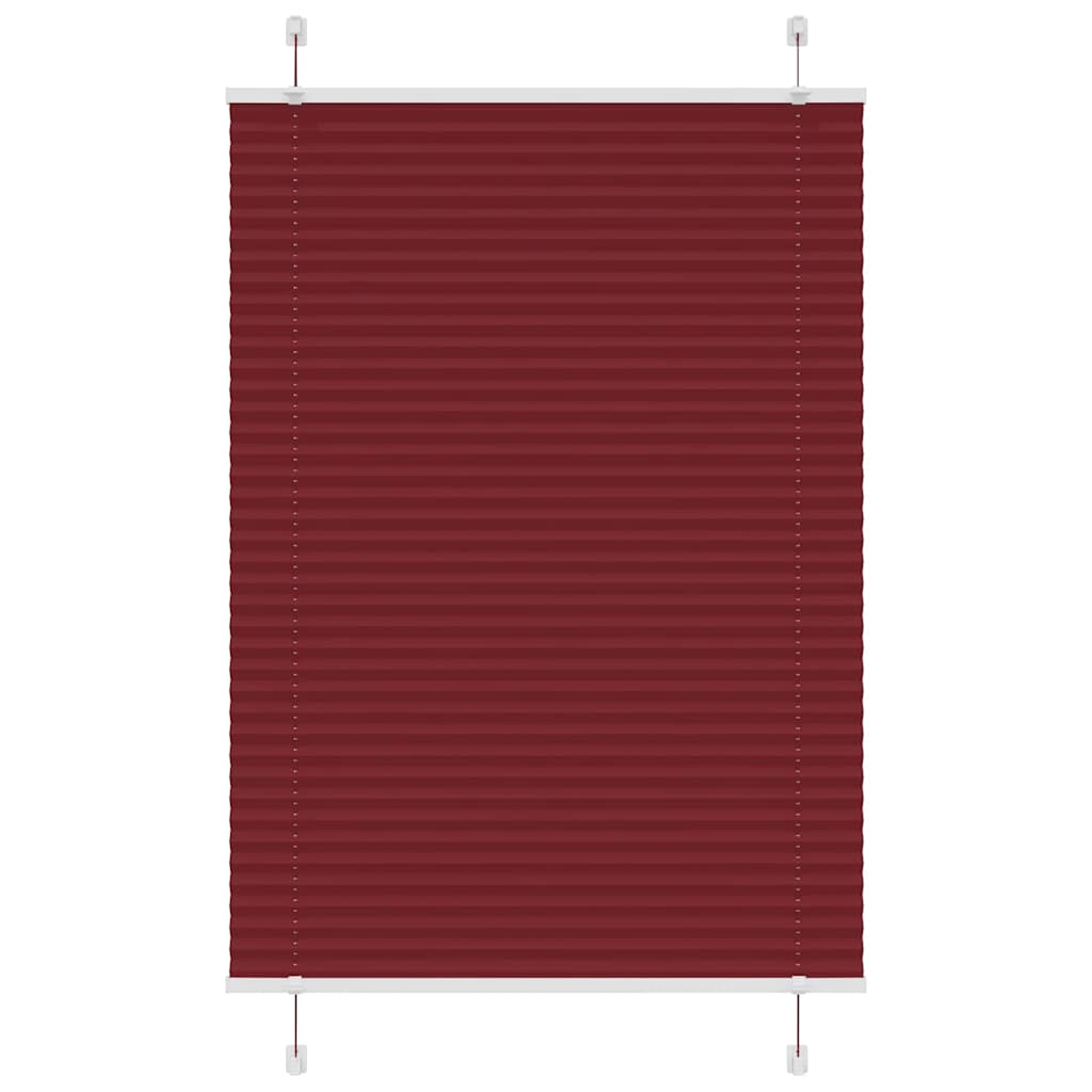 Tenda Plissettata Rosso Bordeaux 90x100 cm Larghezza Tessuto