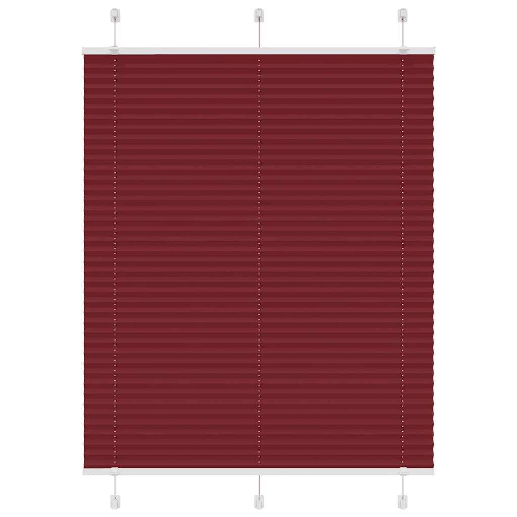 Tenda Plissettata Rosso Bordeaux 110x100 cm Larghezza Tessuto