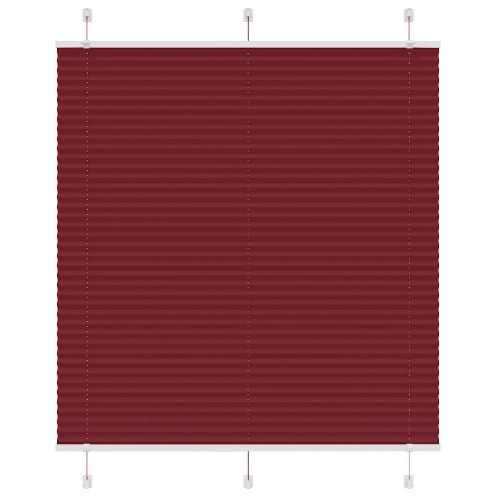Tenda Plissettata Rosso Bordeaux 120x100 cm Larghezza Tessuto