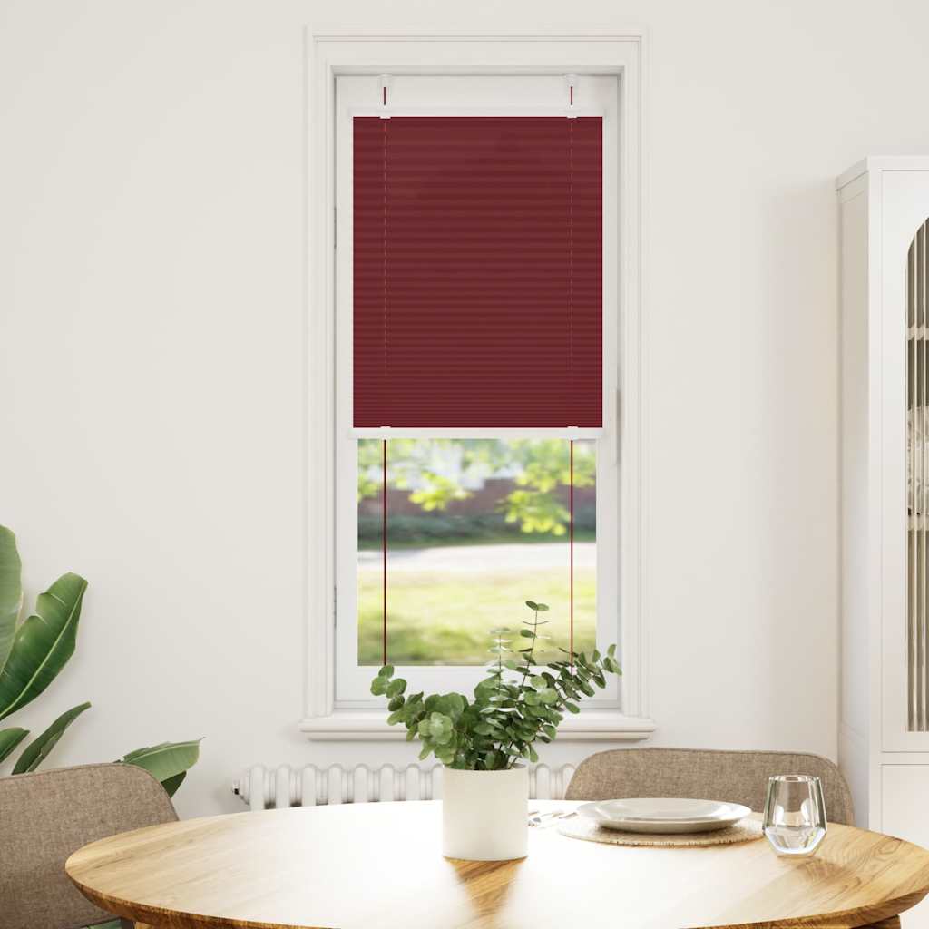 Tenda Plissettata Rosso Bordeaux 45x150 cm Larghezza Tessuto
