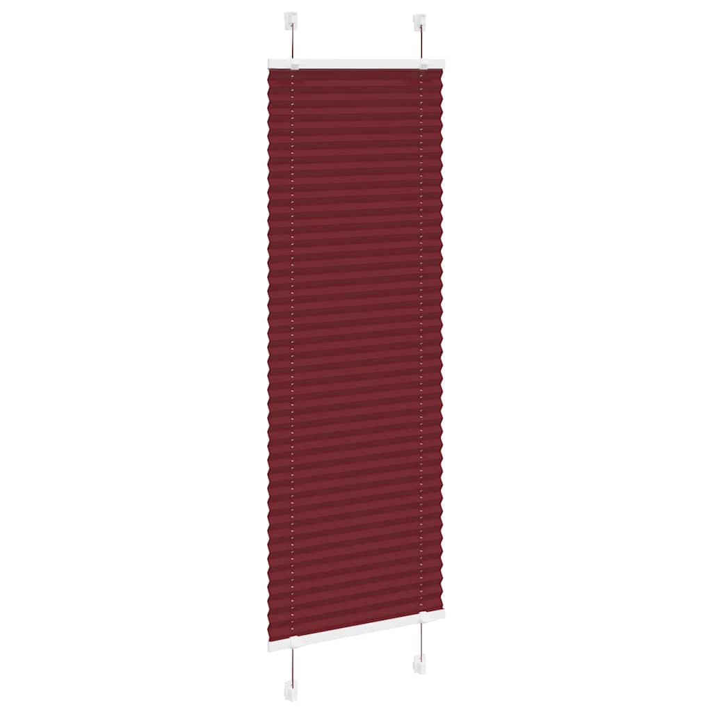 Tenda Plissettata Rosso Bordeaux 50x150 cm Larghezza Tessuto