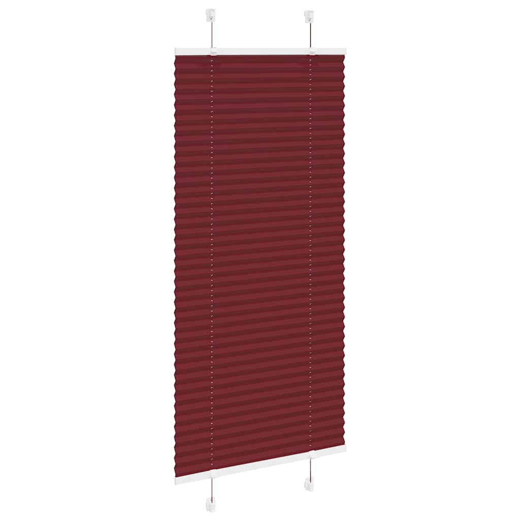 Tenda Plissettata Rosso Bordeaux 65x150 cm Larghezza Tessuto