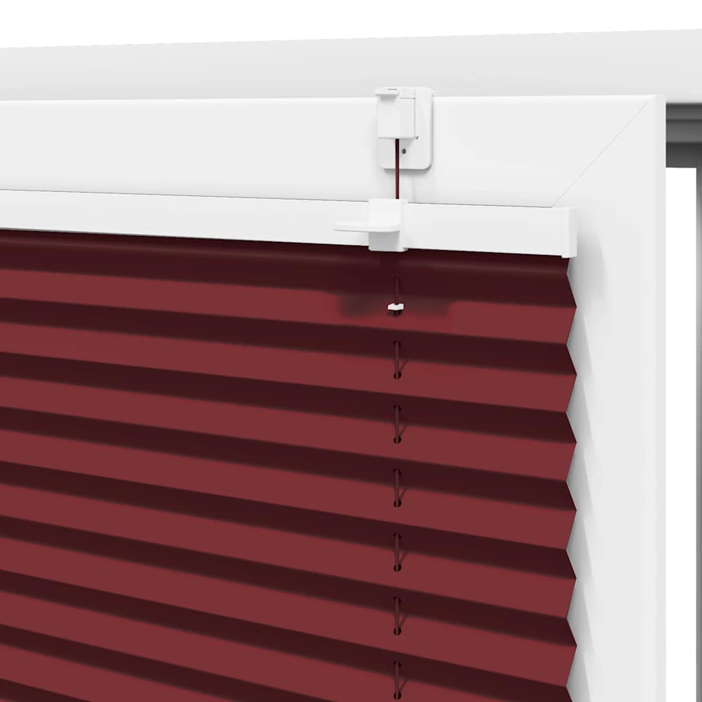 Tenda Plissettata Rosso Bordeaux 65x150 cm Larghezza Tessuto