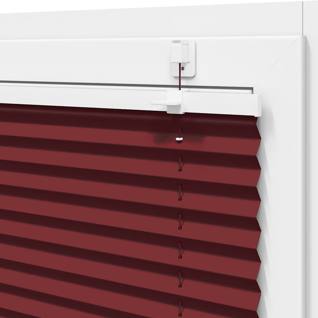 Tenda Plissettata Rosso Bordeaux 65x150 cm Larghezza Tessuto