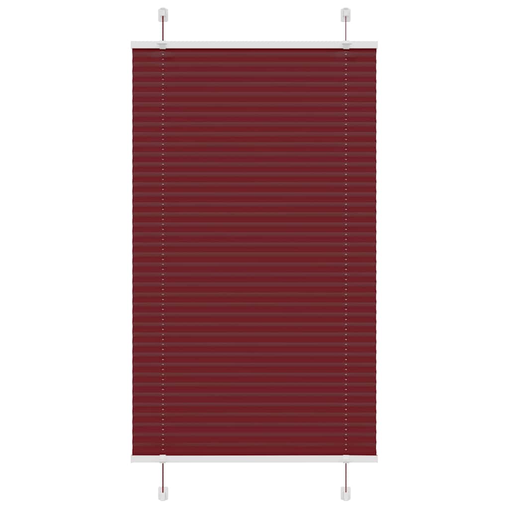 Tenda Plissettata Rosso Bordeaux 70x150 cm Larghezza Tessuto