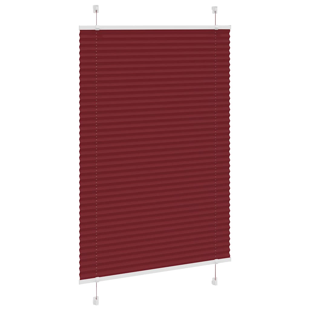 Tenda Plissettata Rosso Bordeaux 85x150 cm Larghezza Tessuto
