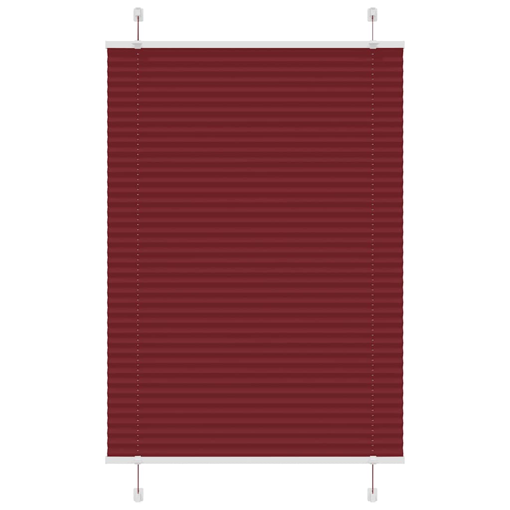 Tenda Plissettata Rosso Bordeaux 100x150 cm Larghezza Tessuto