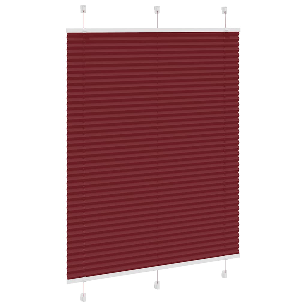 Tenda Plissettata Rosso Bordeaux 105x150 cm Larghezza Tessuto