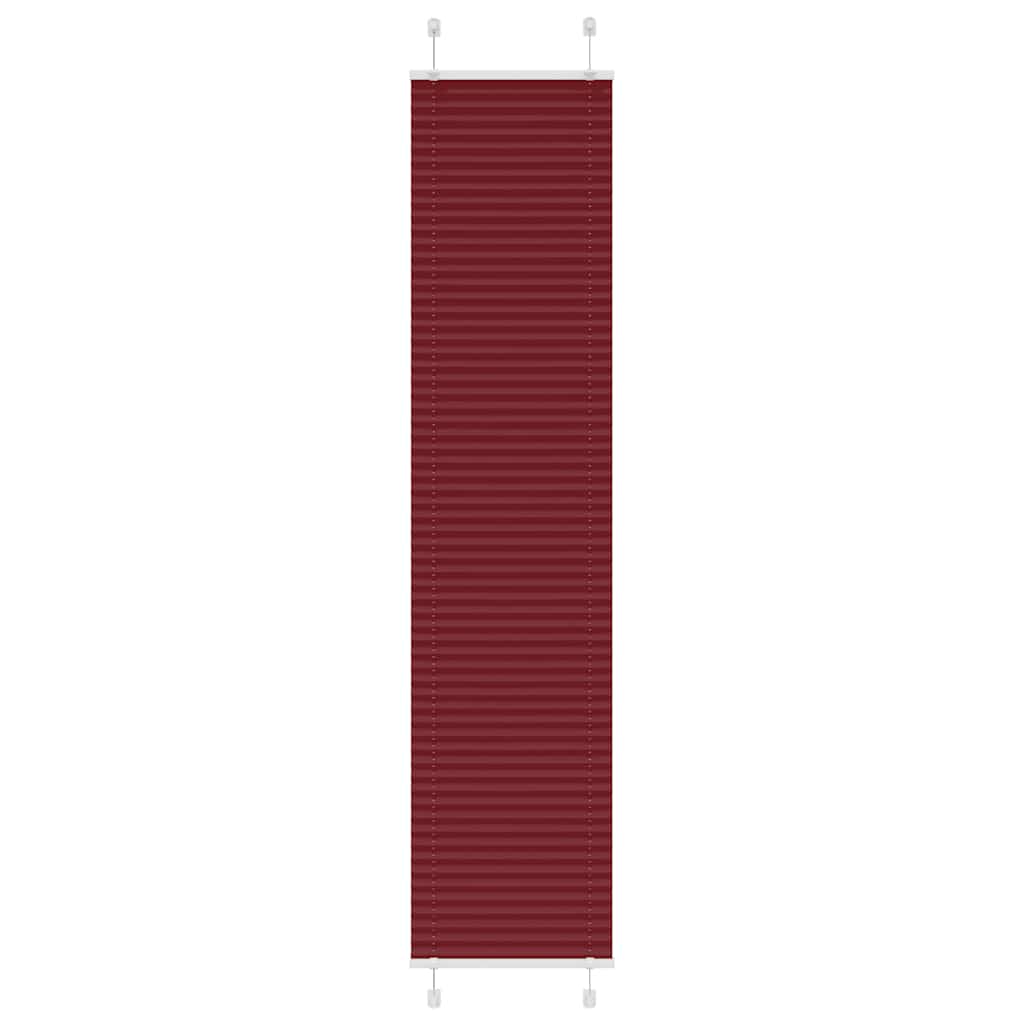 Tenda Plissettata Rosso Bordeaux 45x200 cm Larghezza Tessuto