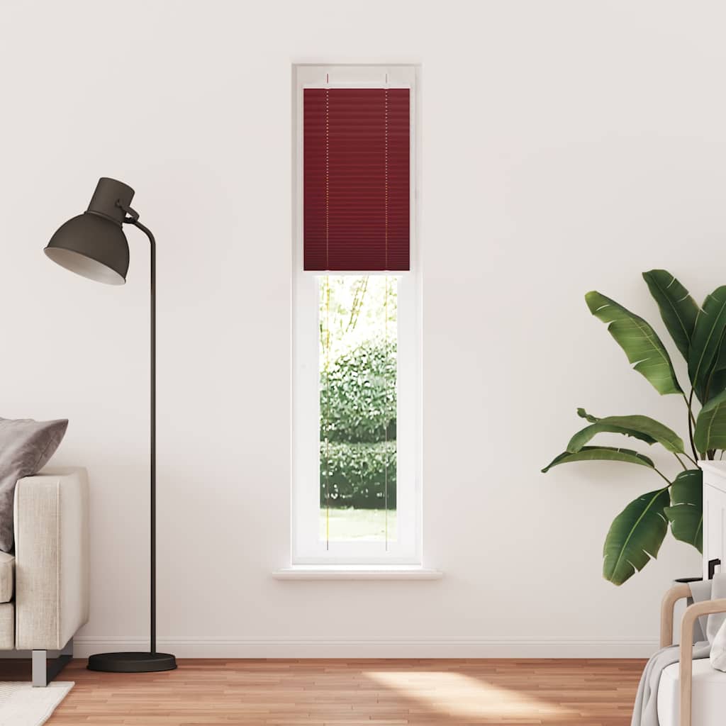 Tenda Plissettata Rosso Bordeaux 50x200 cm Larghezza Tessuto
