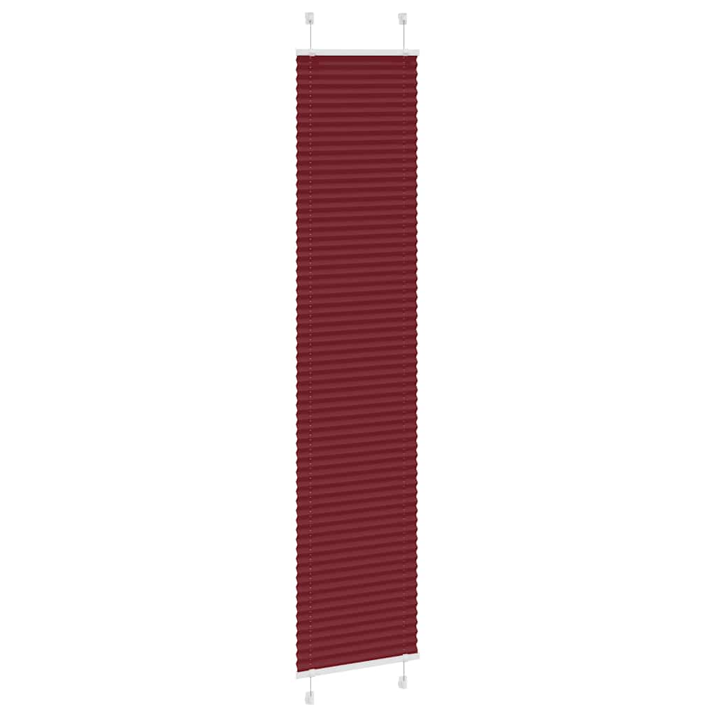 Tenda Plissettata Rosso Bordeaux 50x200 cm Larghezza Tessuto