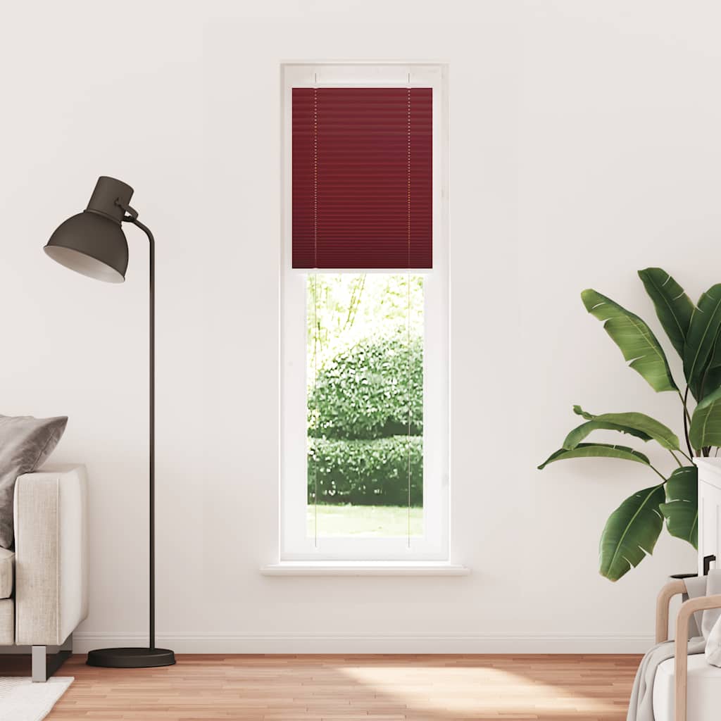 Tenda Plissettata Rosso Bordeaux 55x200 cm Larghezza Tessuto