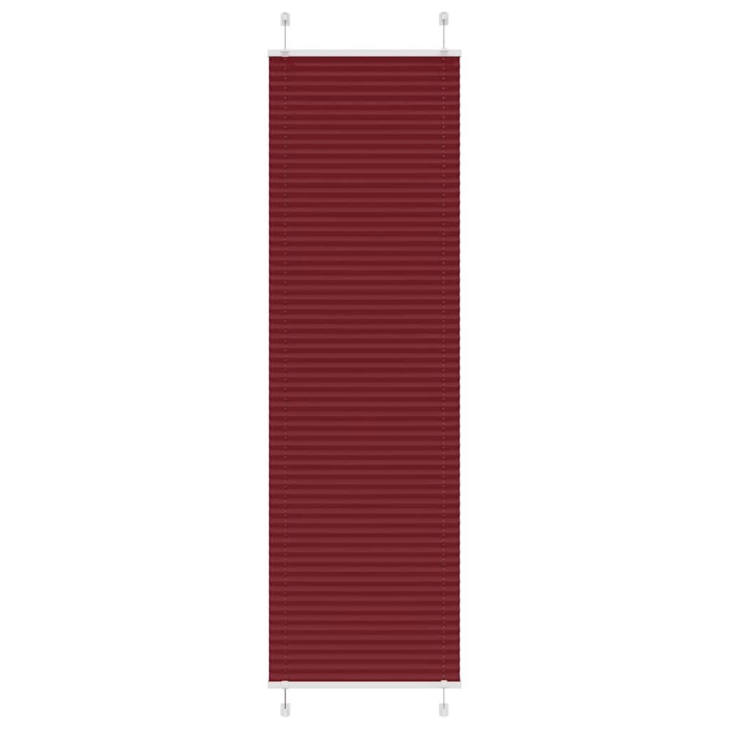 Tenda Plissettata Rosso Bordeaux 55x200 cm Larghezza Tessuto