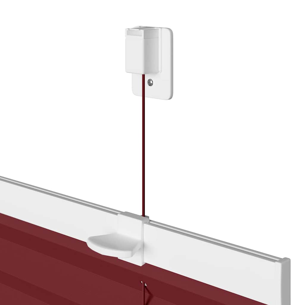 Tenda Plissettata Rosso Bordeaux 55x200 cm Larghezza Tessuto