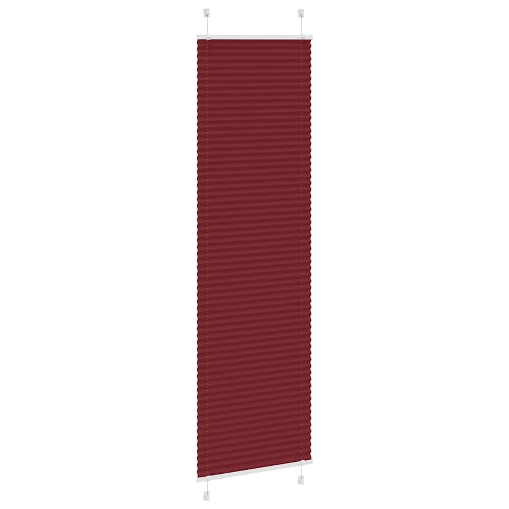 Tenda Plissettata Rosso Bordeaux 60x200 cm Larghezza Tessuto
