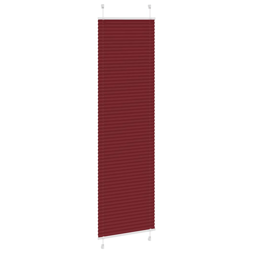 Tenda Plissettata Rosso Bordeaux 65x200 cm Larghezza Tessuto