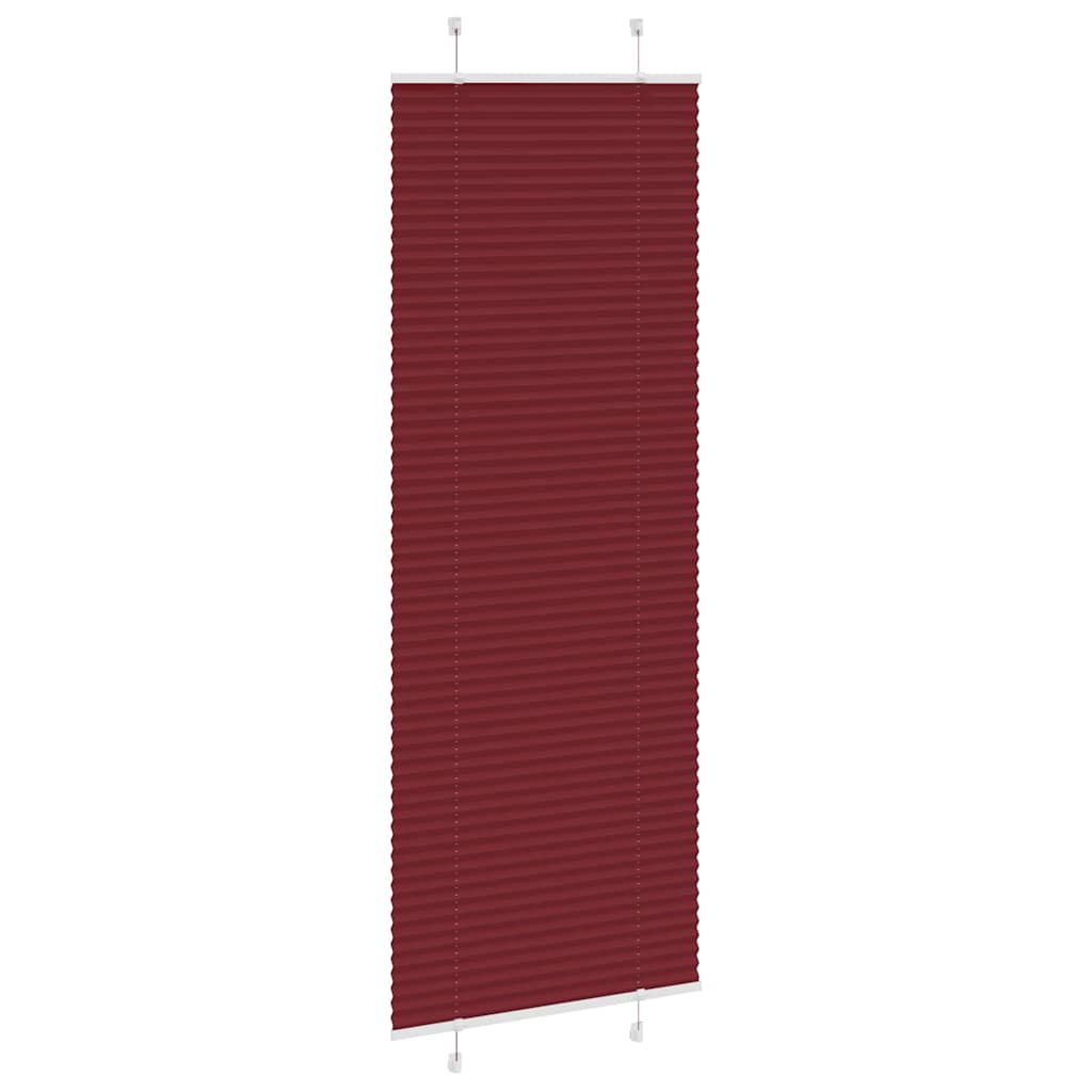 Tenda Plissettata Rosso Bordeaux 75x200 cm Larghezza Tessuto