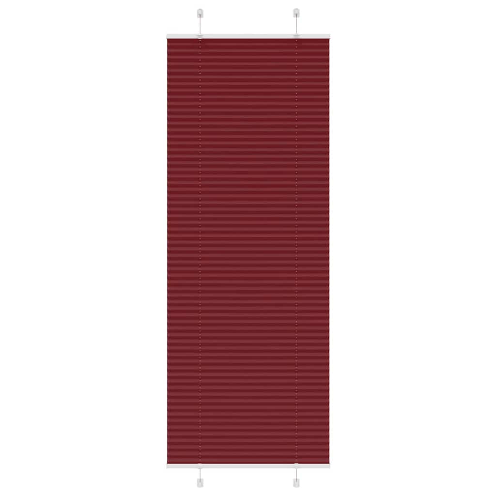 Tenda Plissettata Rosso Bordeaux 80x200 cm Larghezza Tessuto