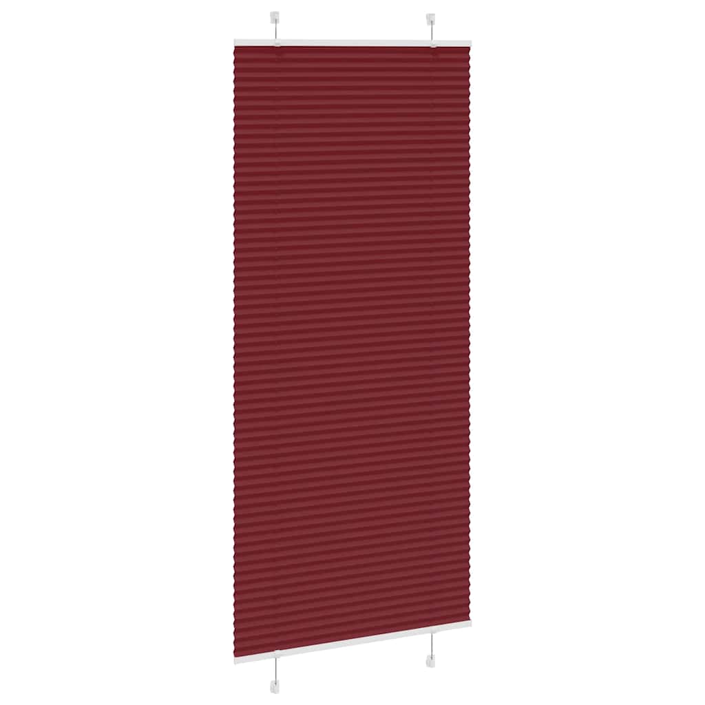 Tenda Plissettata Bordeaux Rosso 100x200 cm Larghezza Tessuto