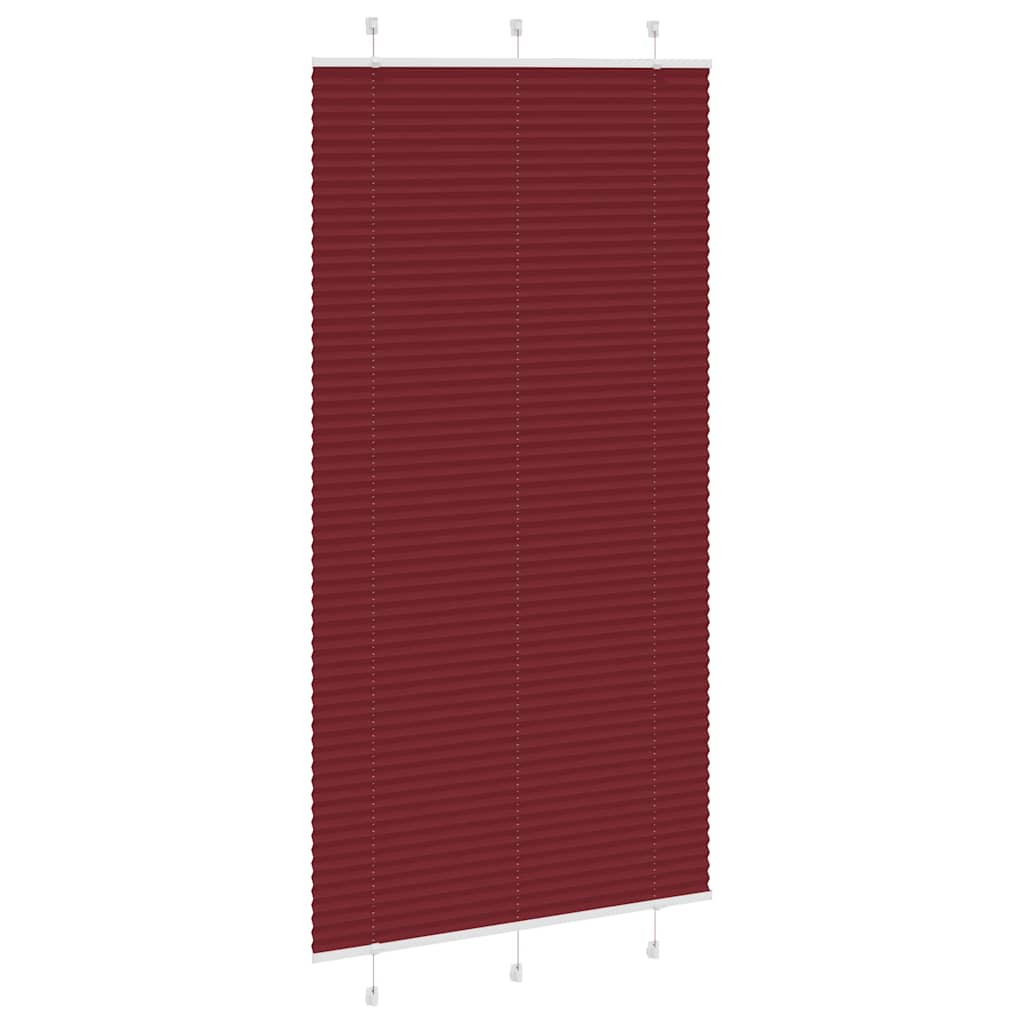 Tenda Plissettata Rosso Bordeaux 105x200 cm Larghezza Tessuto