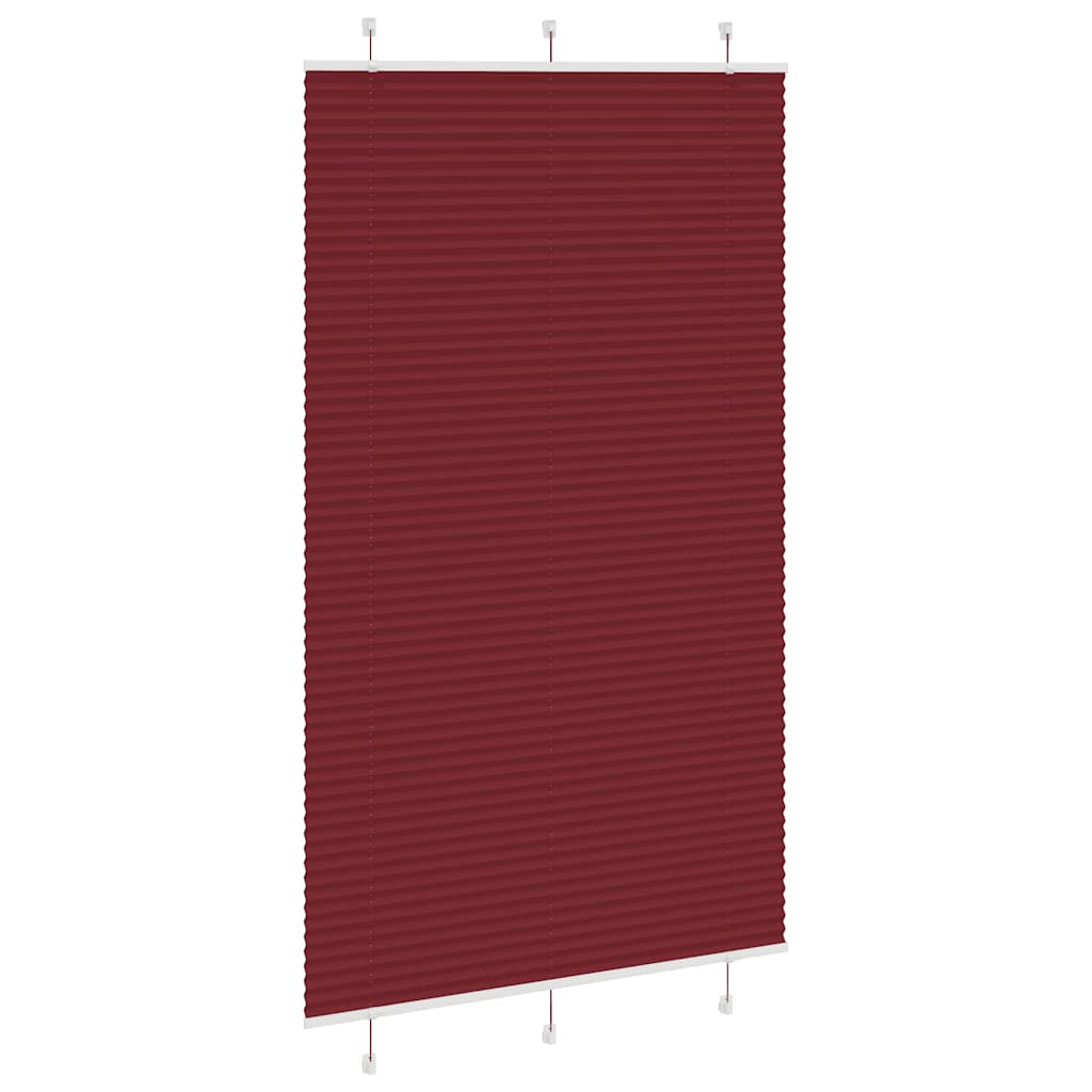 Tenda Plissettata Rosso Bordeaux 115x200 cm Larghezza Tessuto