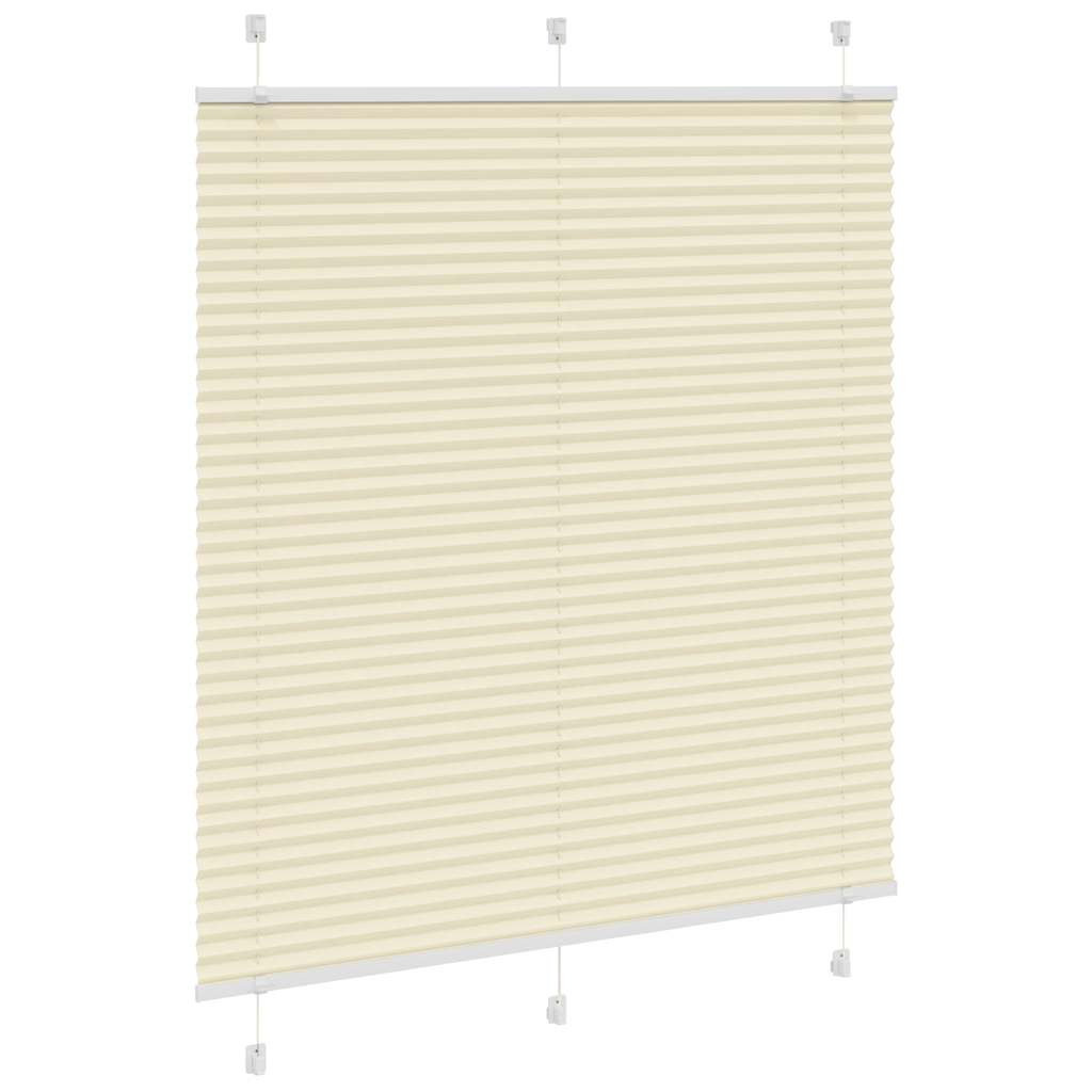 Tenda Plissettata Crema 115x100 cm Larghezza Tessuto 114,4 cm