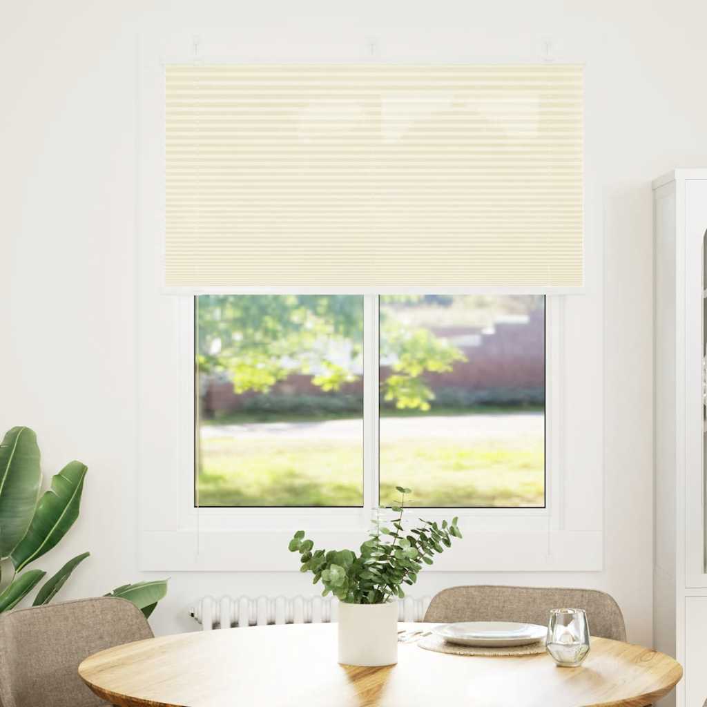 Tenda Plissettata Crema 110x150 cm Larghezza Tessuto 109,4 cm