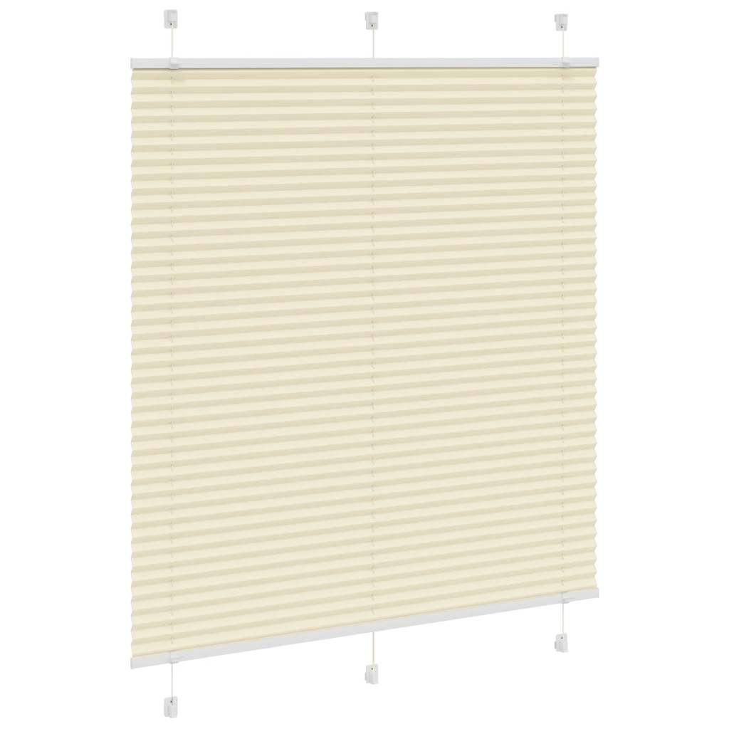 Tenda Plissettata Crema 115x150 cm Larghezza Tessuto 114,4 cm