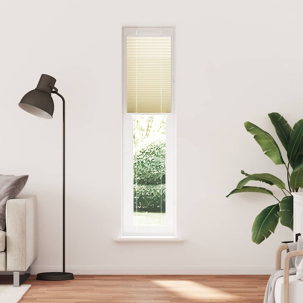 Tenda Plissettata Crema 50x200 cm Larghezza Tessuto 49,4 cm