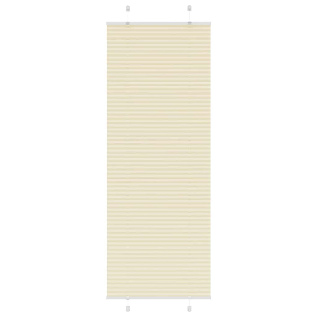 Tenda Plissettata Crema 80x200 cm Larghezza Tessuto 79,4 cm