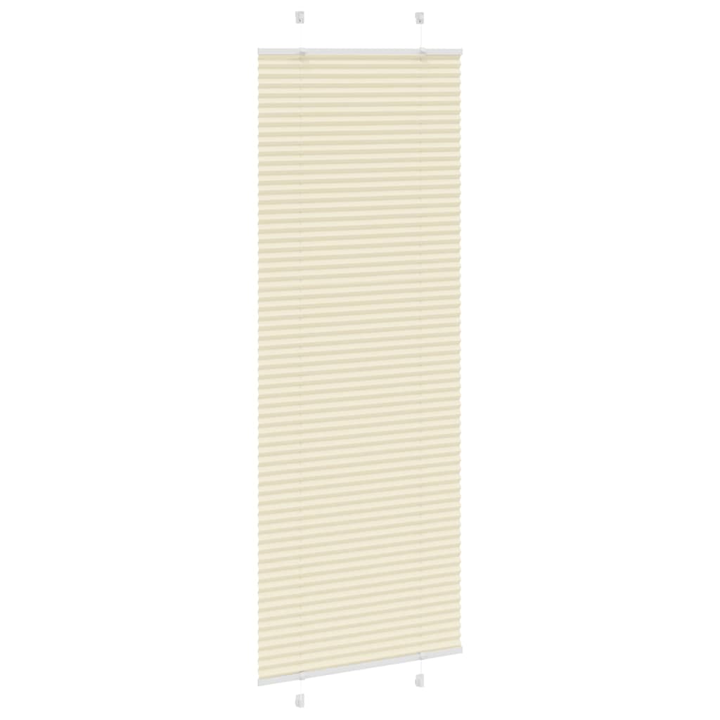 Tenda Plissettata Crema 80x200 cm Larghezza Tessuto 79,4 cm