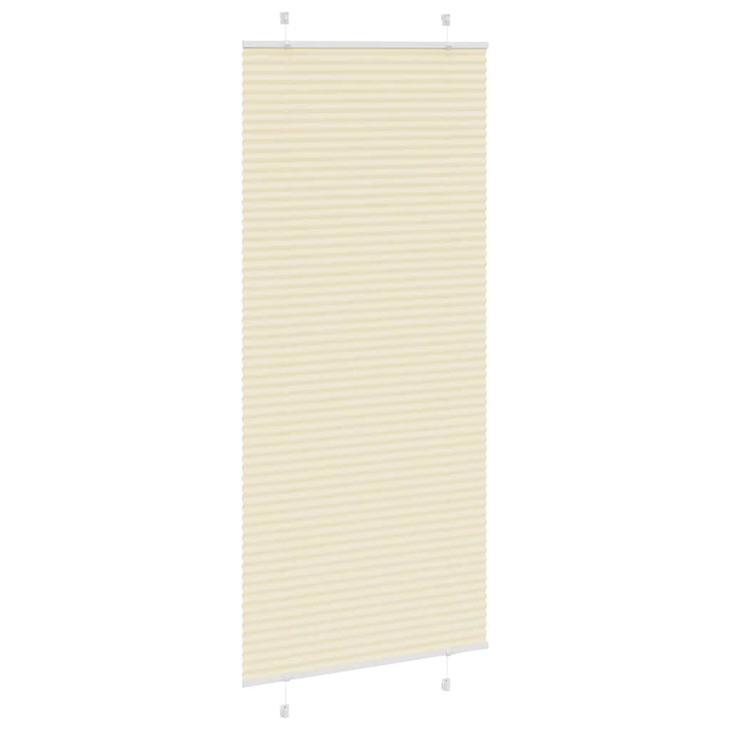 Tenda Plissettata Crema 85x200 cm Larghezza Tessuto 84,4 cm