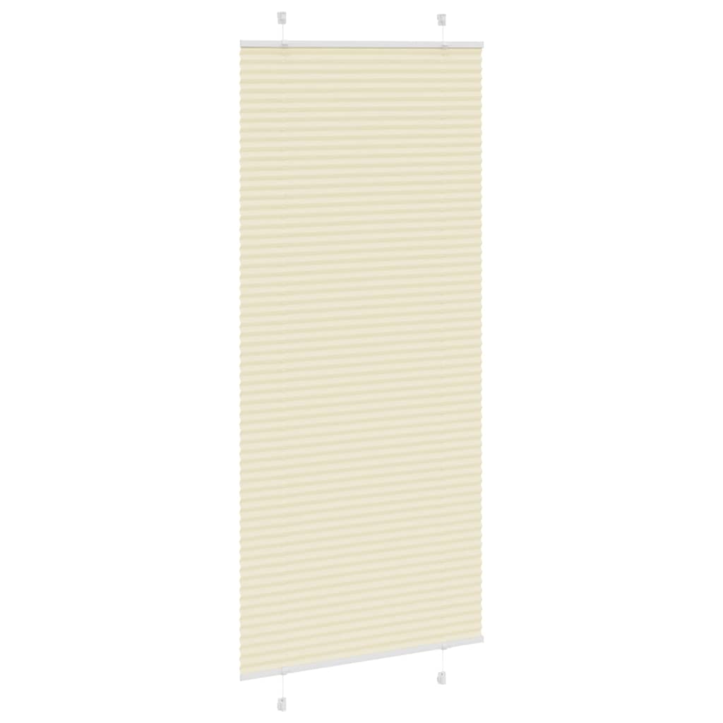 Tenda Plissettata Crema 100x200 cm Larghezza Tessuto 99,4 cm