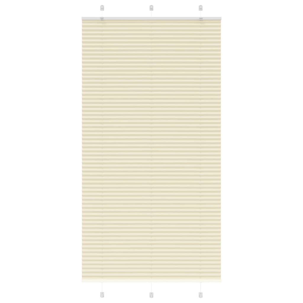 Tenda Plissettata Crema 105x200 cm Larghezza Tessuto 104,4 cm
