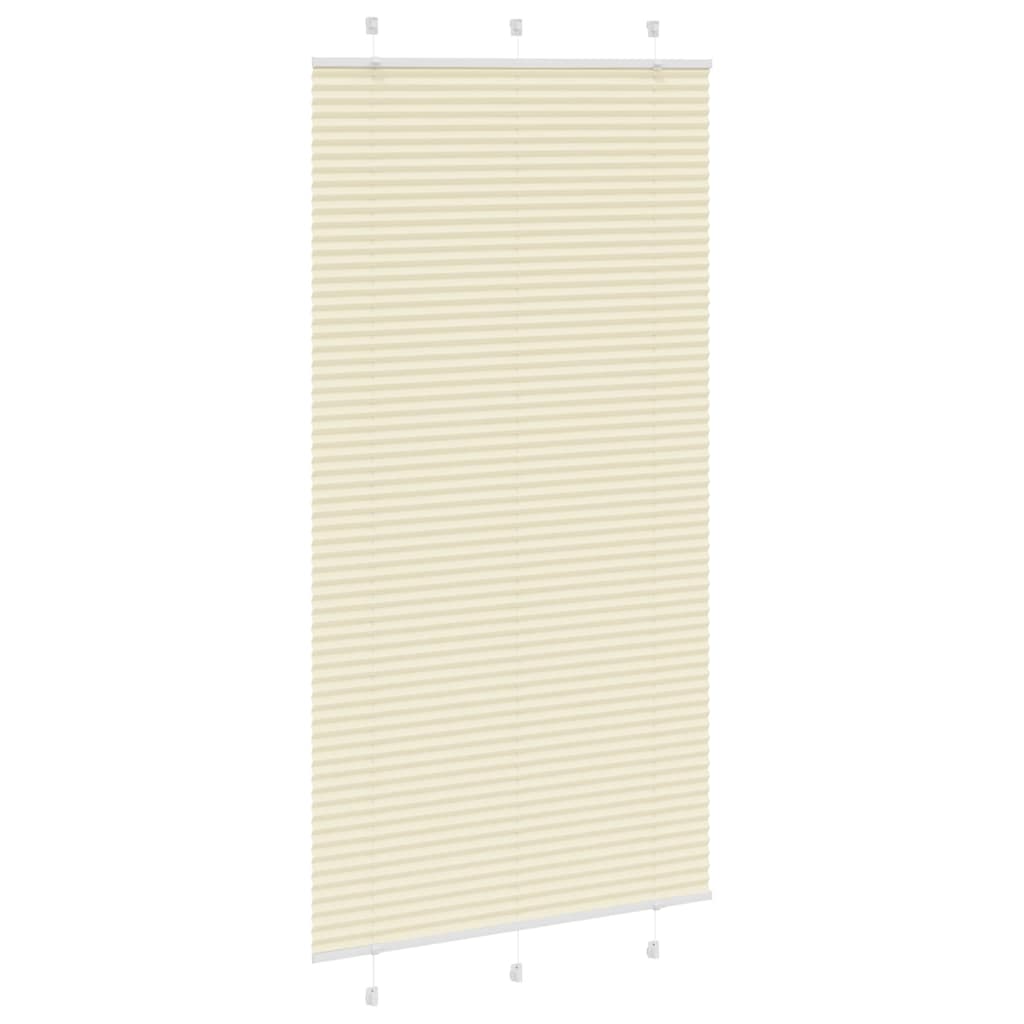 Tenda Plissettata Crema 105x200 cm Larghezza Tessuto 104,4 cm