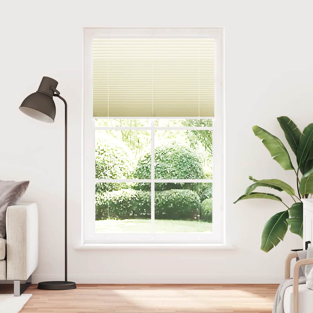 Tenda Plissettata Crema 115x200 cm Larghezza Tessuto 114,4 cm