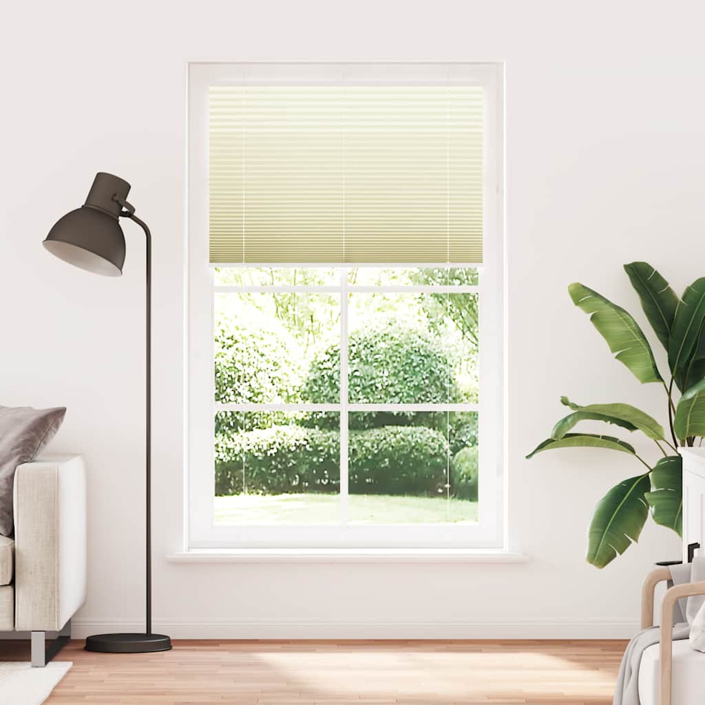Tenda Plissettata Crema 120x200 cm Larghezza Tessuto 119,4 cm