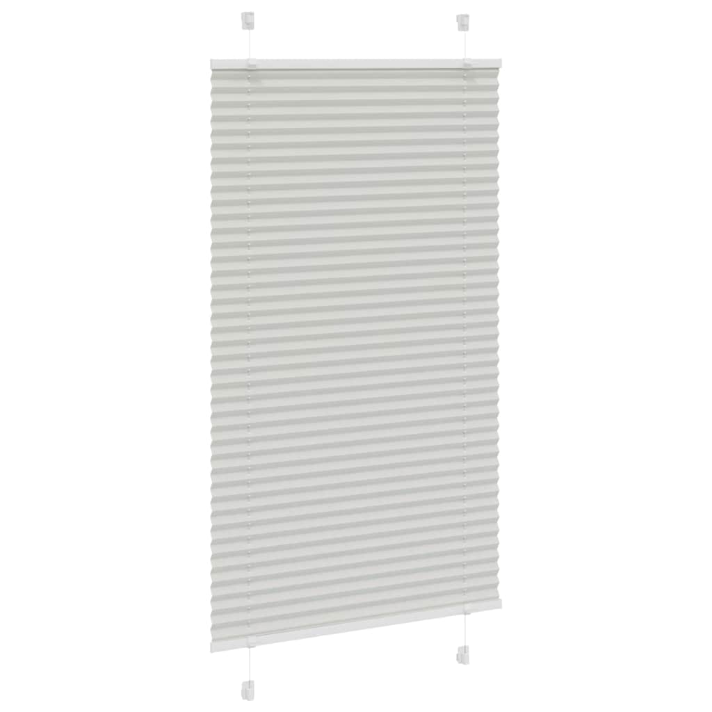 Tenda Plissettata Grigio Chiaro 70x100 cm Larghezza Tessuto