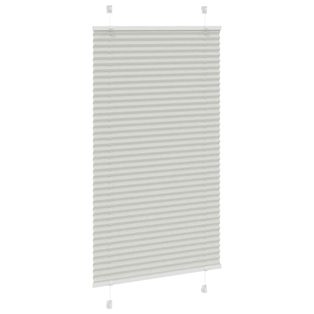 Tenda Plissettata Grigio Chiaro 75x100 cm Larghezza Tessuto
