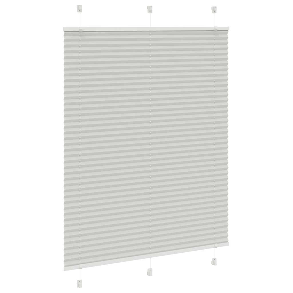 Tenda Plissettata Grigio Chiaro 105x100 cm Larghezza Tessuto