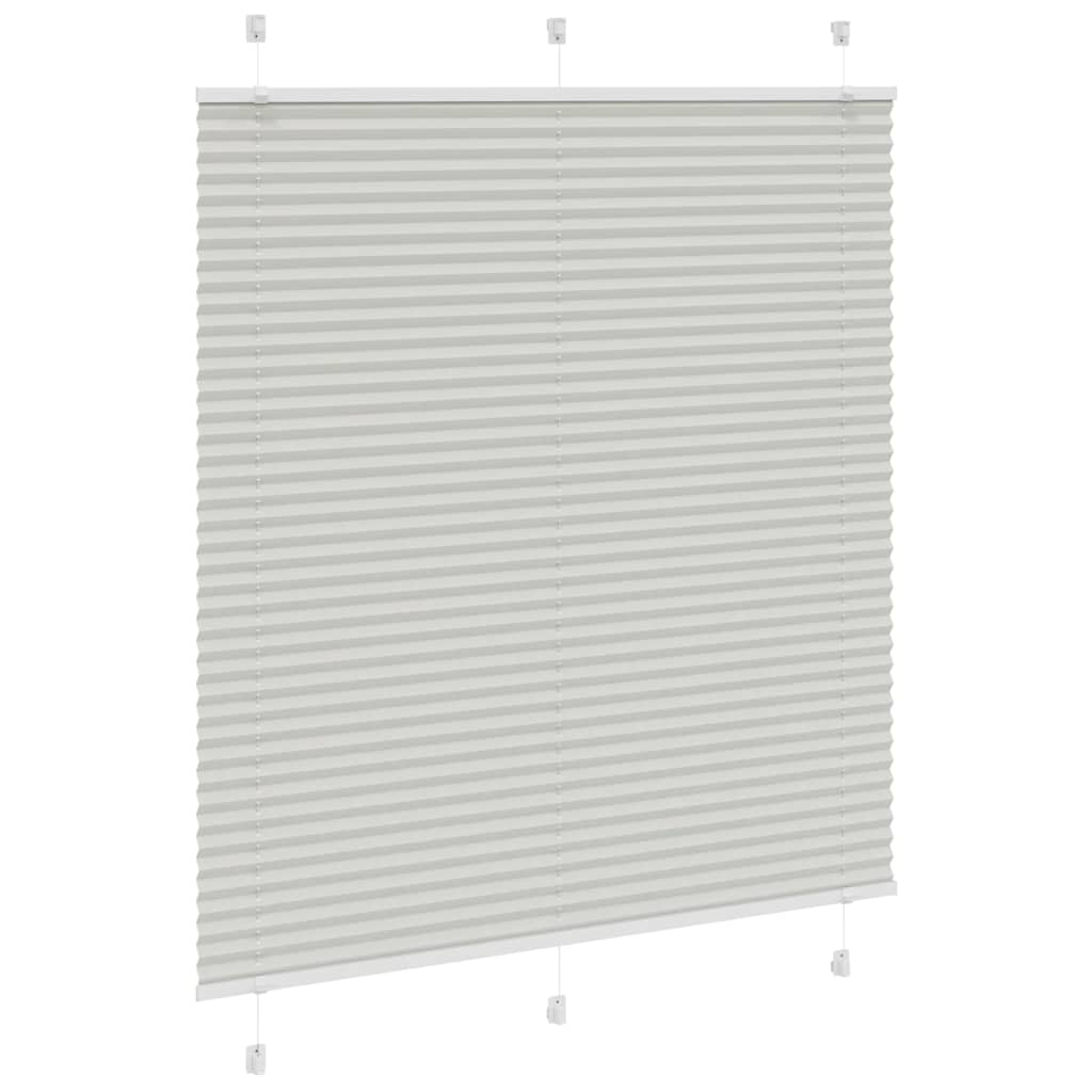 Tenda Plissettata Grigio Chiaro 115x100 cm Larghezza Tessuto
