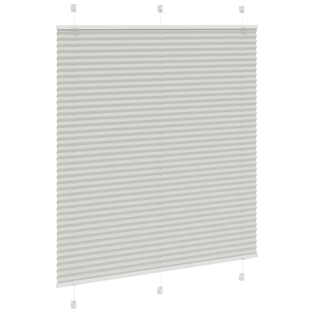 Tenda Plissettata Grigio Chiaro 120x100 cm Larghezza Tessuto