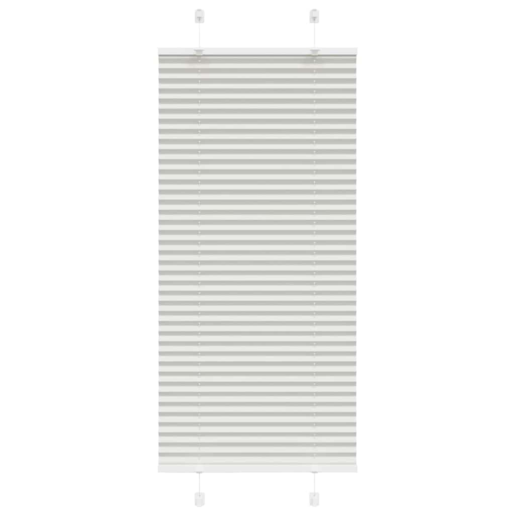 Tenda Plissettata Grigio Chiaro 55x150 cm Larghezza Tessuto