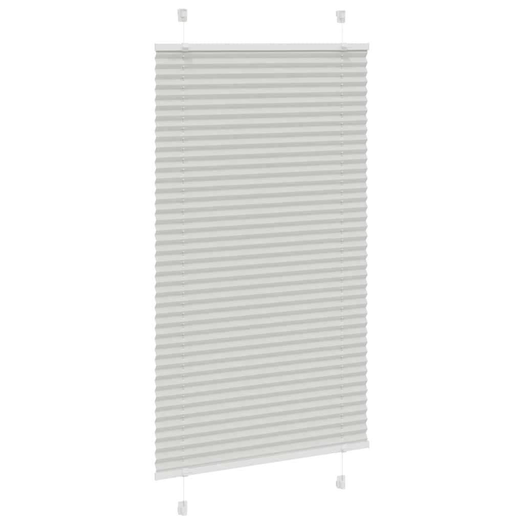 Tenda Plissettata Grigio Chiaro 75x150 cm Larghezza Tessuto